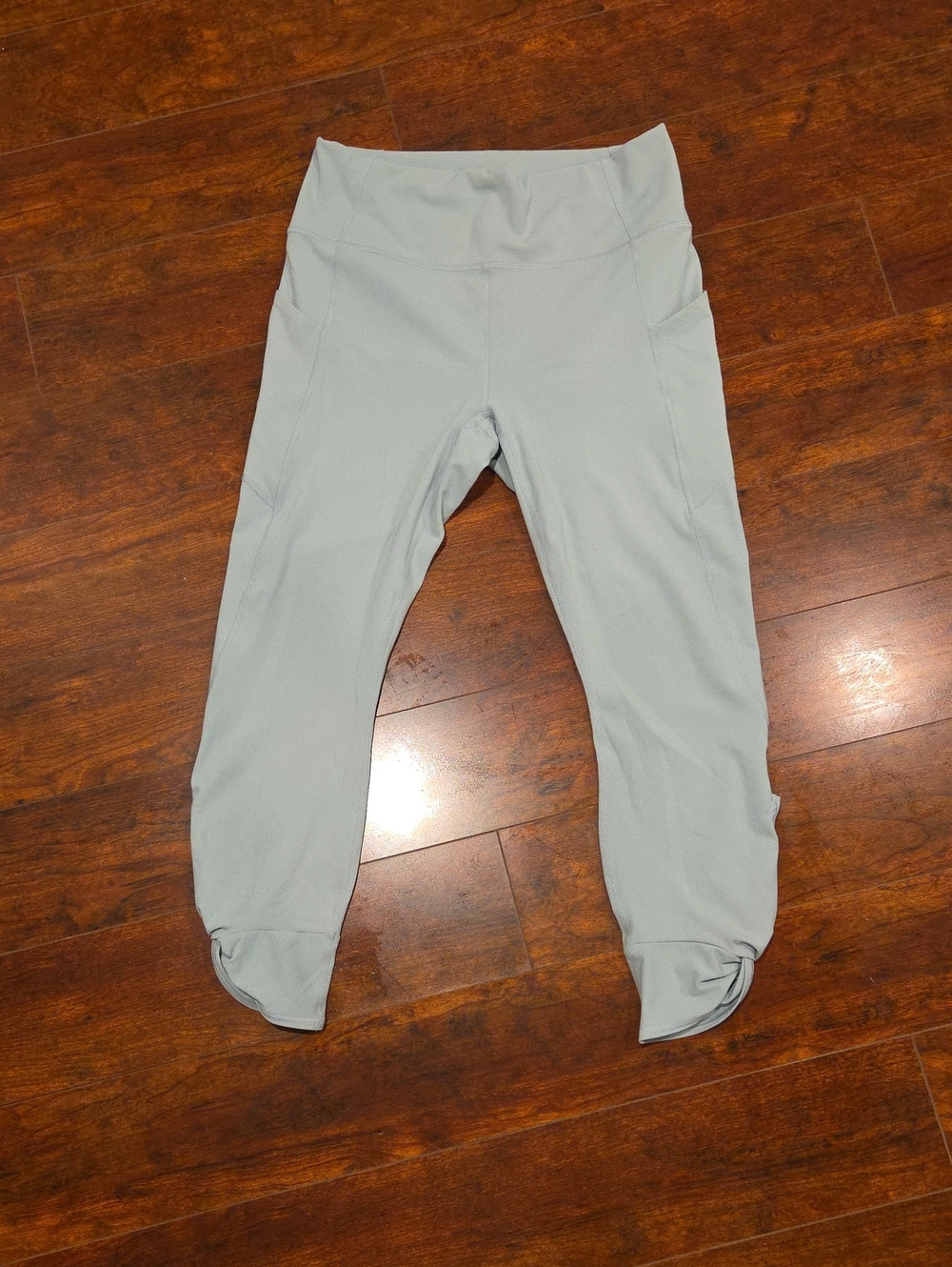 Fabletics Light Blue Twist-Hem Performance Leggings